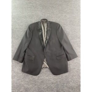 Hart Schaffner Marx Tuxedo Jacket 50 R Black Wool Formal Luxury Designer USA